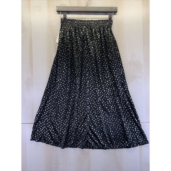Vintage 1980-90s Fundamental Things For Petites Womens Black Long Skirt Sz 2 NWT - Picture 5 of 7